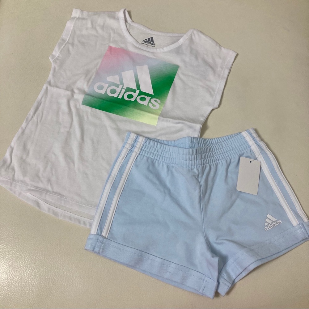Adidas cute rainbow 🌈 shorts set 6215
